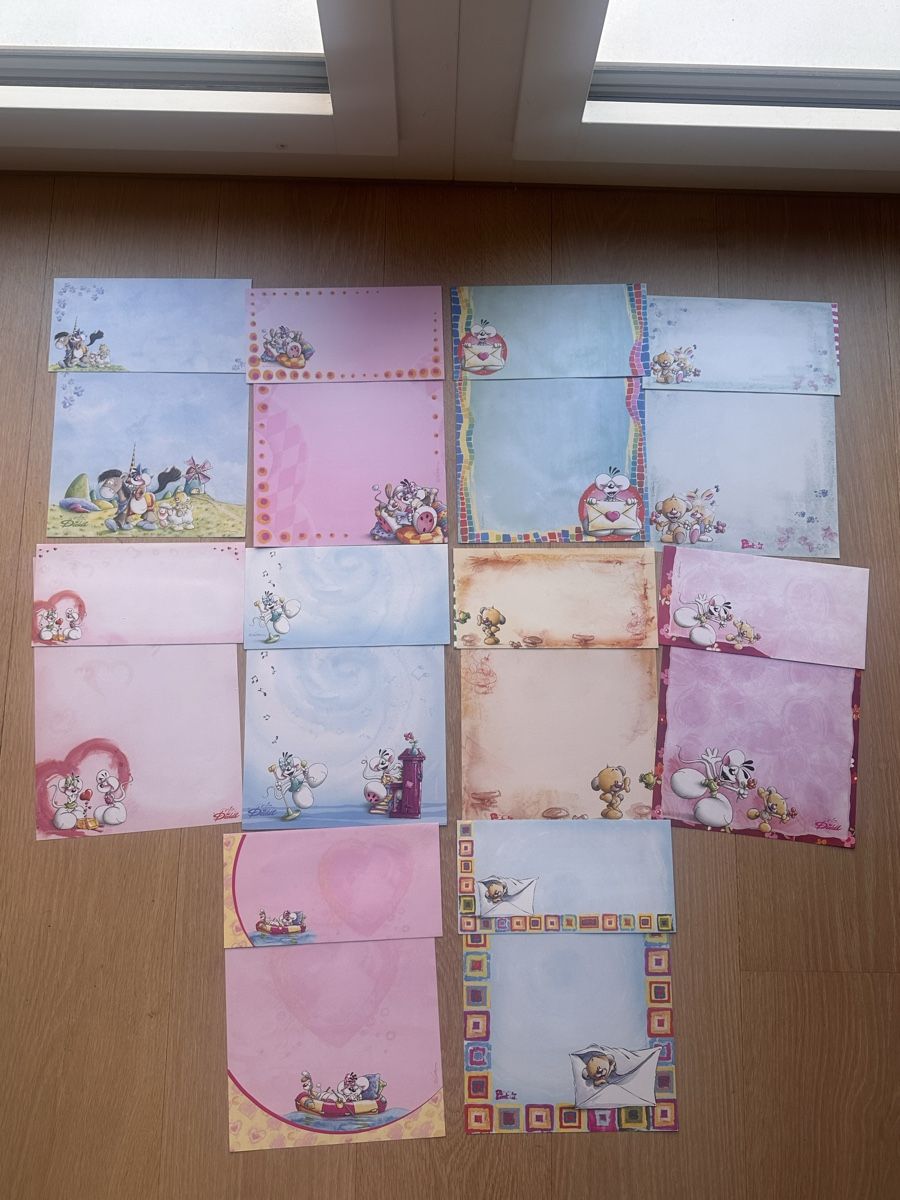 Papiere: 20verschiedene Briefpapier von Diddl mit COUVERT+ Briefmarke – Neu (gemäss Beschreibung) aus Chur von sar_2zkz