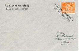 Brief, Paketannahmestelle Glockenthal (Bern)