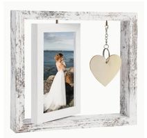 NEUER Bilderrahmen weiss shabby mit Herz Holz  - 225457