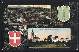 Gossau /SG, Teilansicht mit Säntis, Eva