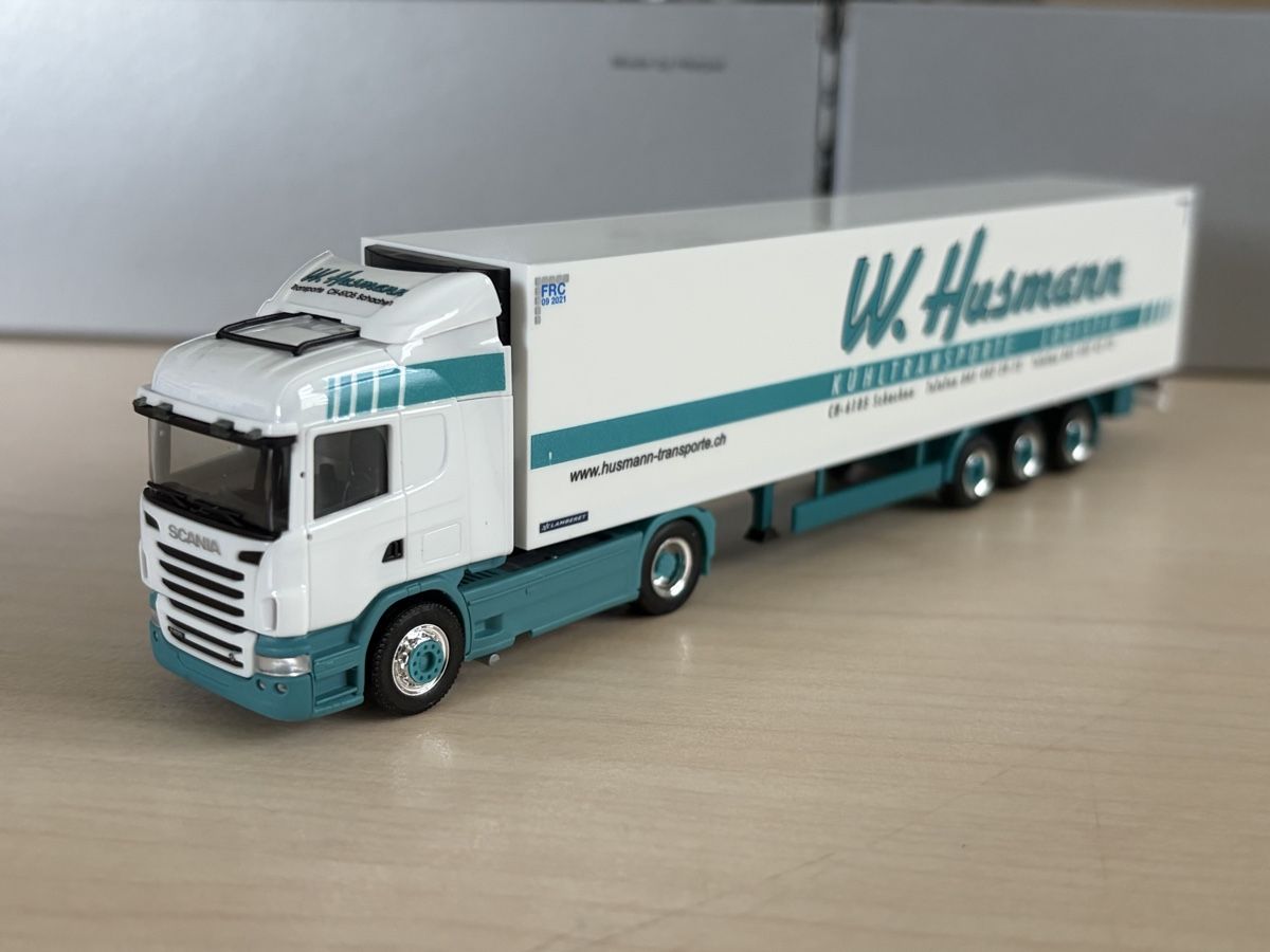 Herpa Voitures modèles: Scania R Highline Husamann – Neuf (Voir description) à Felben-Wellhausen par Mobil01