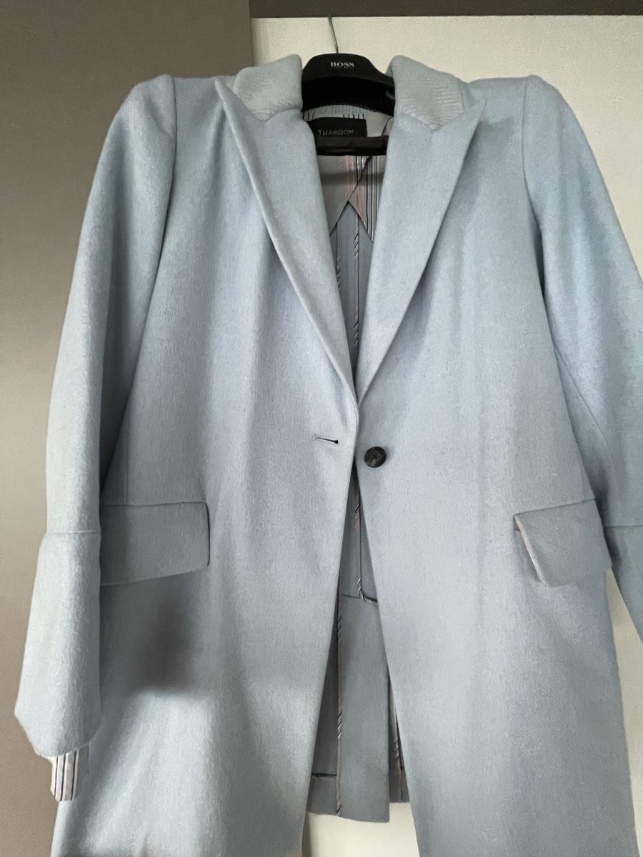 Cappotti: Thakoon Wollmantel hellblau mit schönen Details – Usato da Baar venduto da sabisun66 6