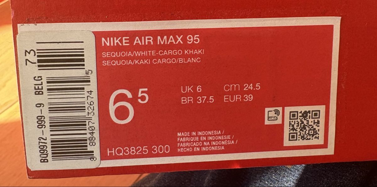 Nike Scarpe da uomo: NIKE AIR MAX 95 - Séquoia - neuves - p. 36 – Nuovo e nell'imballaggio originale da Broc venduto da ffribourg 7