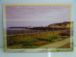 Postkarte Isle of Man Douglas Promenaden Park Meer