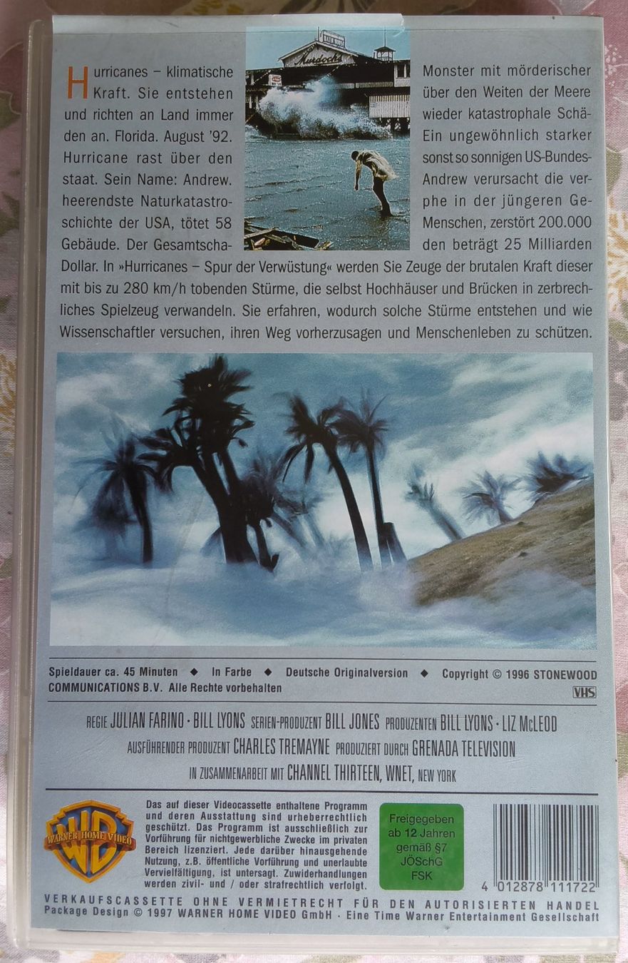 Alle VHS: VHS Naturkatastrophen Hurricanes 1996 45' – Gebraucht aus Hallau von histoiremerveilleuse 1