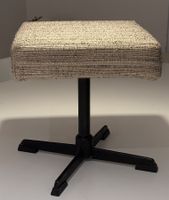 VINTAGE-HOCKER, 60ER, MID CENTURY, STOFF, BEIGE
