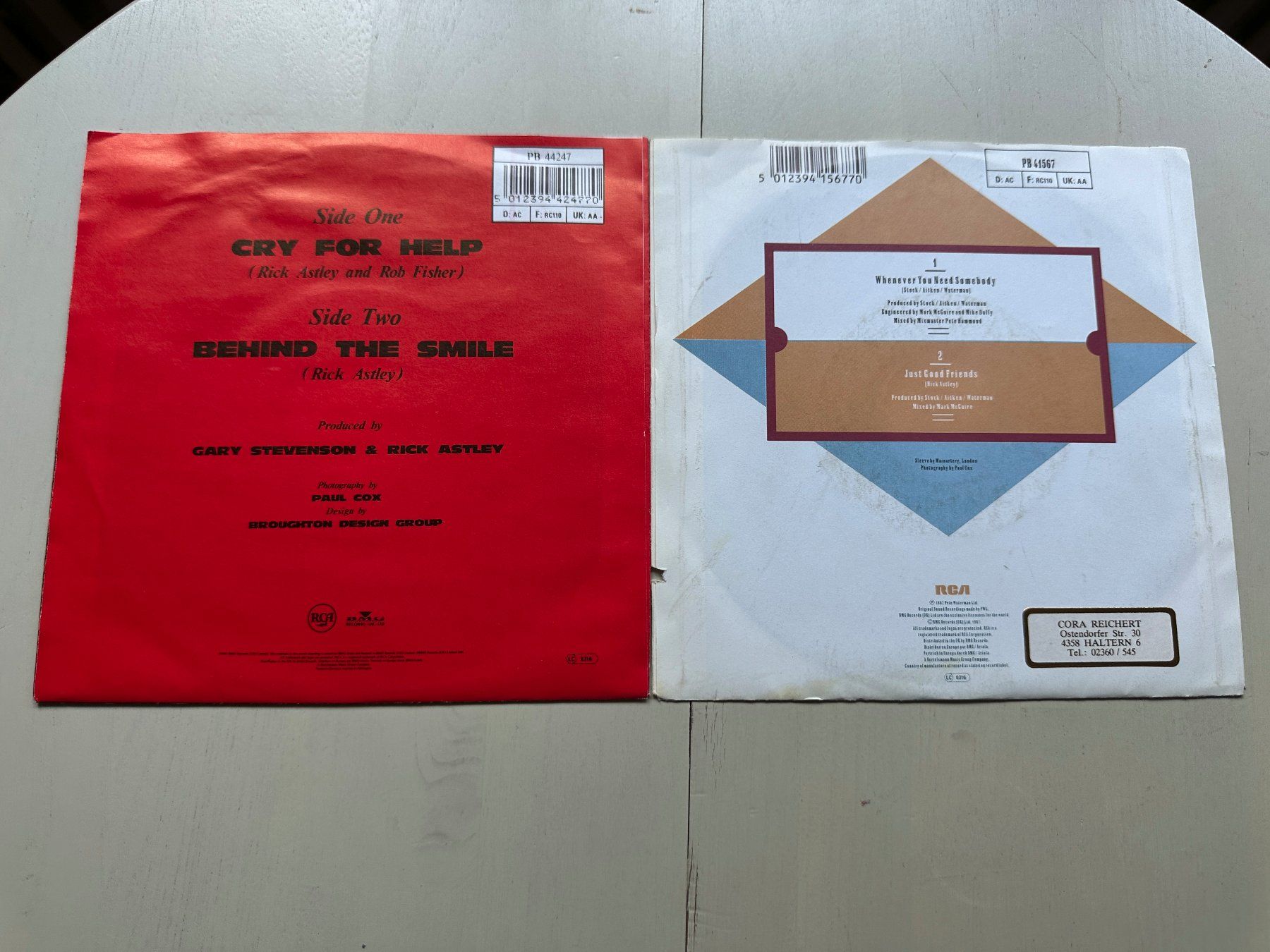 Vinyles: RICK ASTLEY tolle Singles Kult 80's – D'occasion à Basel par Partridge 1