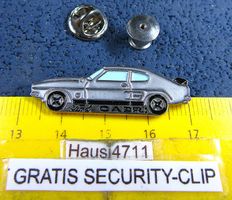 FORD CAPRI GT AUTO PIN GEPRÄGT MIT SECURITY-CLIP