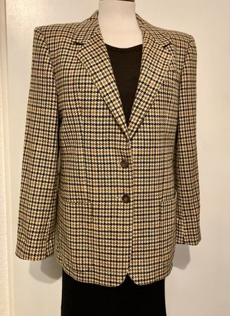 100% Kaschmir DAKS London Blazer Hahnentrittmuster, Gr.38