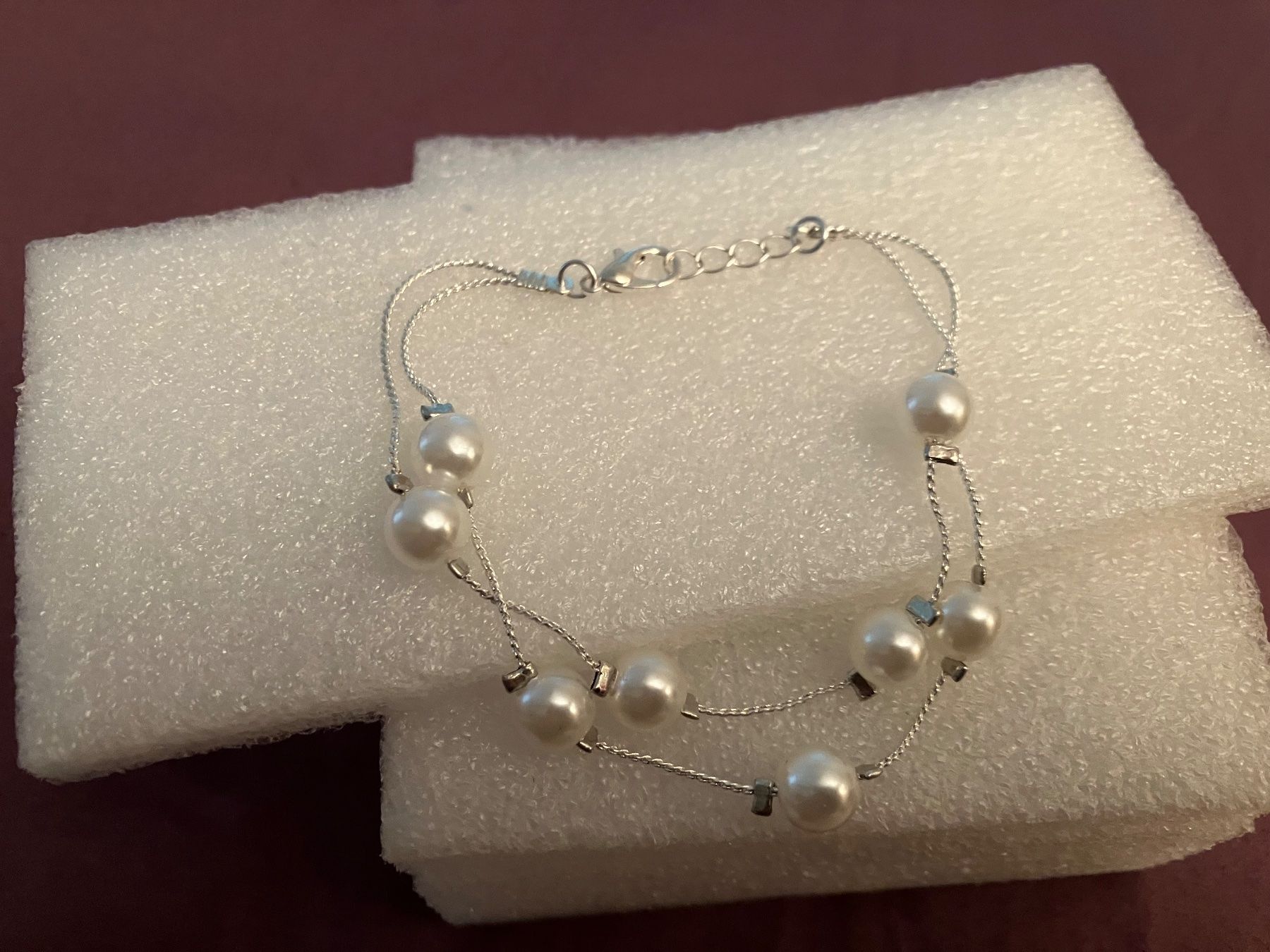 Bracciali & Braccialetti: Romantisches, silberfarbenes Armband mit Imitationsperlen, – Nuovo (secondo la descrizione) da Affoltern am Albis venduto da Dlotti 3