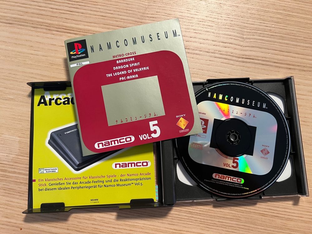 Jeu PS1 Namco Museum Vol. 5 - Version PAL Française - Avec Boîte Et Notice (CIB) - Bon état