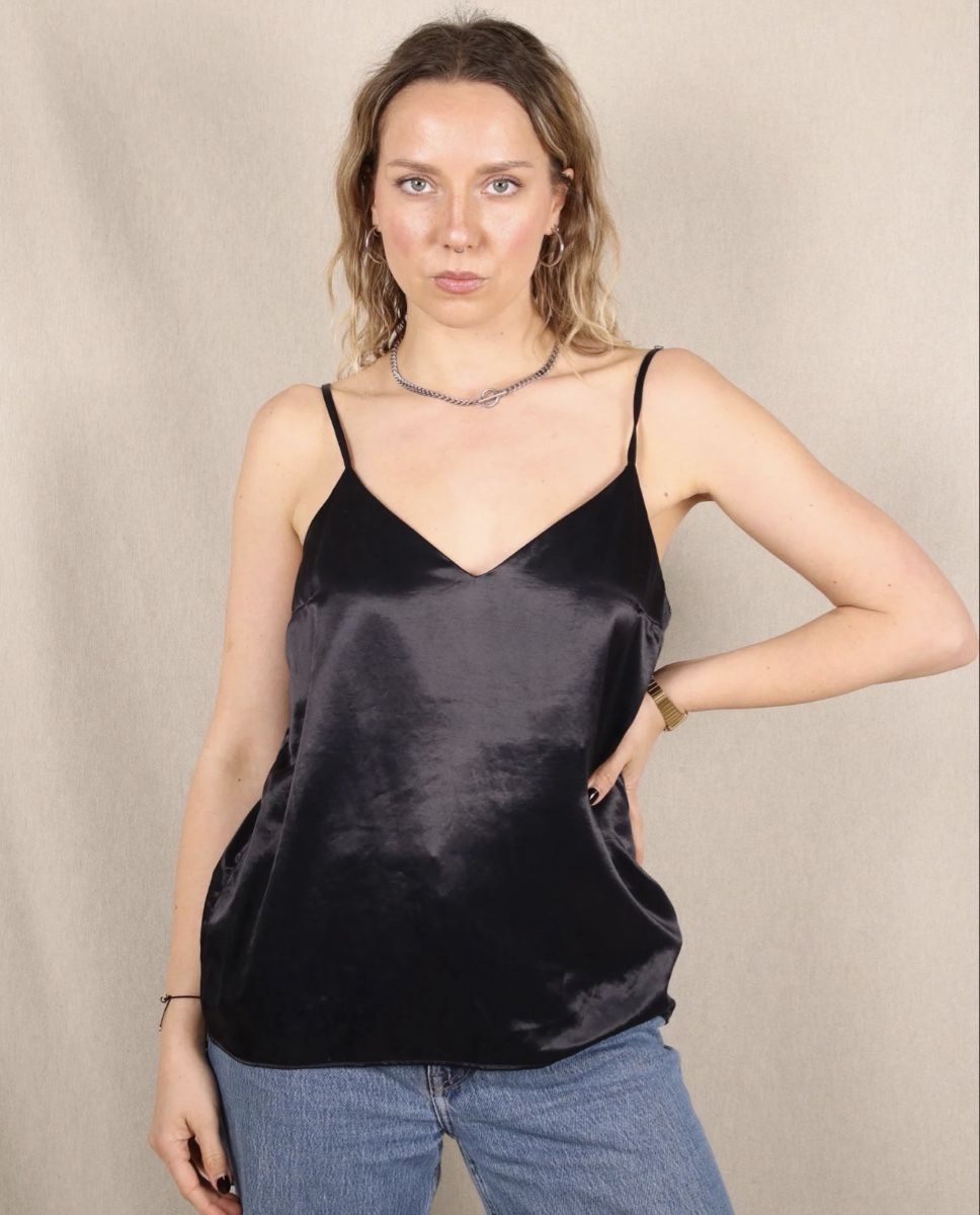 Cos Tops: SATIN-CAMISOLE TOP  Gr. 42Farbe: Dunkelblau – Neu und originalverpackt aus Bad Ragaz von ako_8l5y