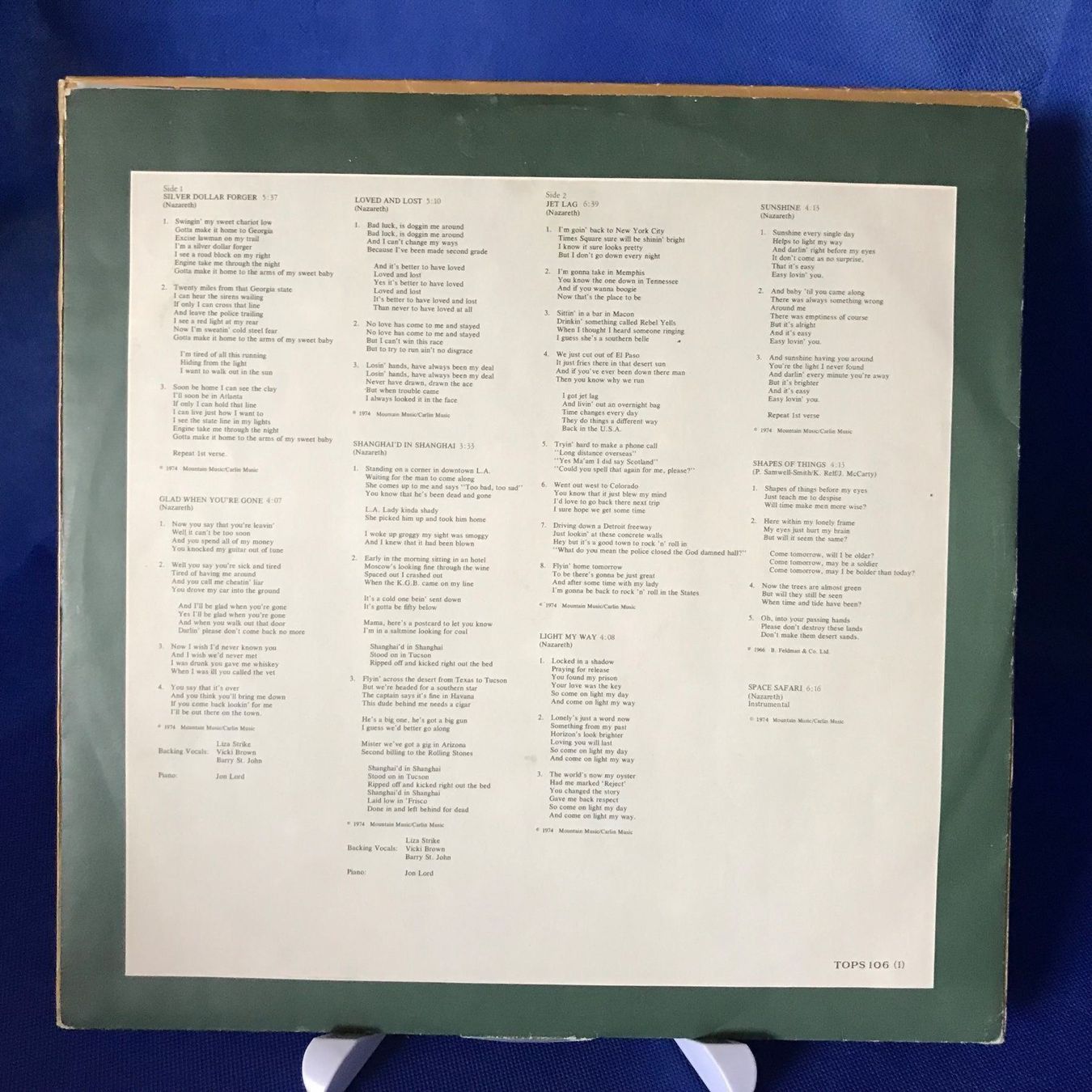 Dischi in vinile: Nazareth - Rampant – Usato da Aesch BL venduto da BlueMusicRecords 3