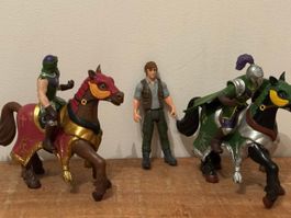 Simba Ritterfiguren Set mit 2 Pferden und 3 Mann, Konvolutt