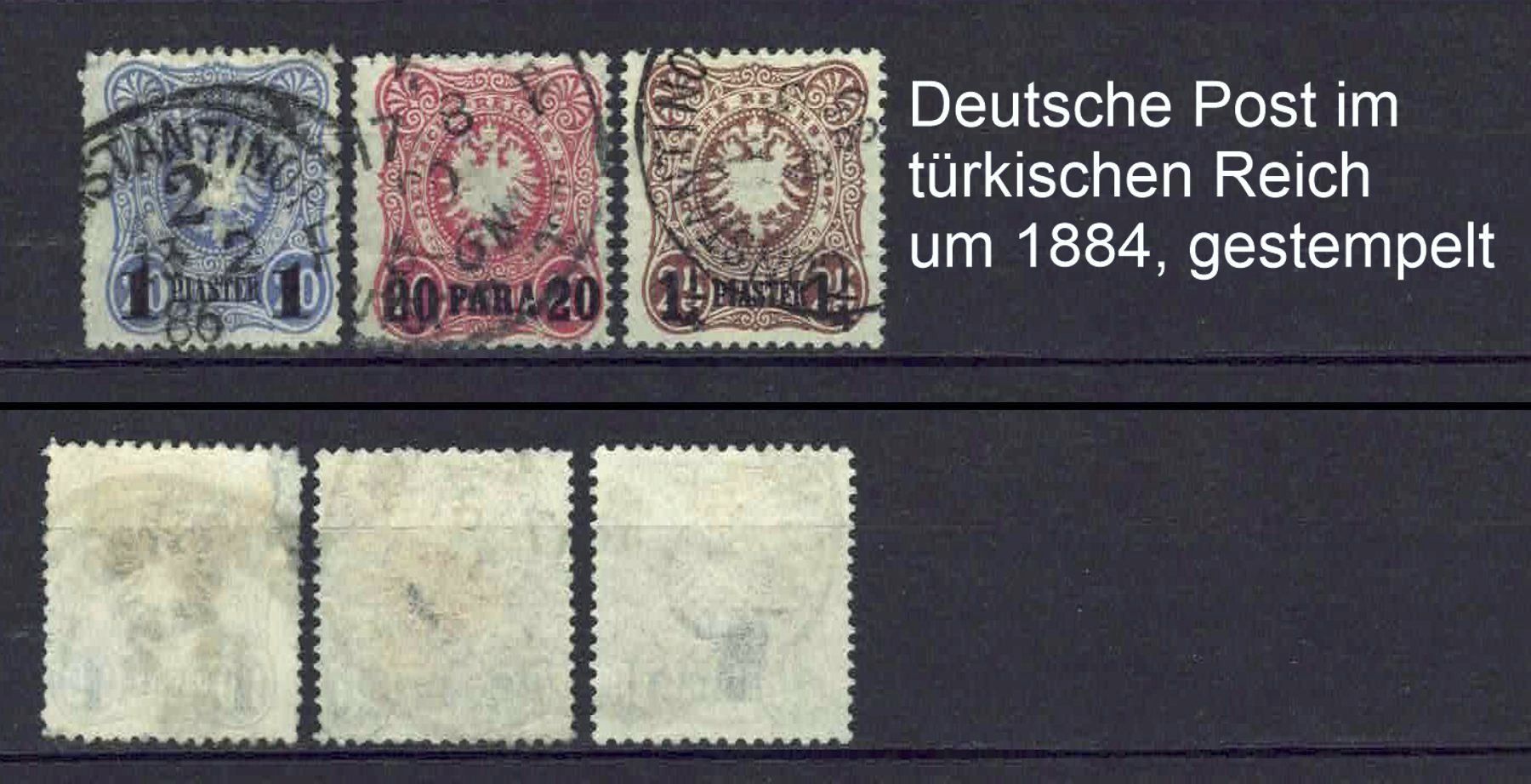 Tous les timbres: Deutsche Post im türk Reich von 1884, gest – D'occasion à Basel par Pfefferschootte