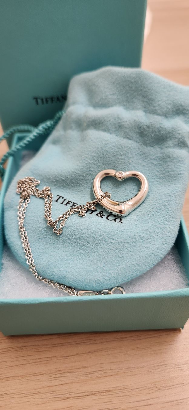 Tiffany & Co. Catenine: Tiffany&Co. Open Heart mit Diamant – Nuovo e nell'imballaggio originale da Wollerau venduto da CH8832