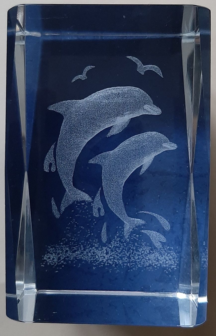 Skulpturen & Statuen: Dauphins en cristal de verre – Gebraucht aus Montet (Glâne) von Koada2