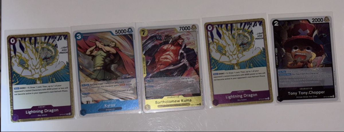 Bandai Sammelbilder & Trading cards: 6x One Piece Karten OP15 Rare – Neu (gemäss Beschreibung) aus Galgenen von Miachelle 2