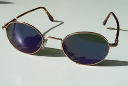 NEUE Randolph Retro Tortoise blau verspiegelt RT7C464 indigo