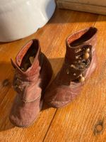 antik Chaussures cuir enfant ancienne Schuhe Kinder