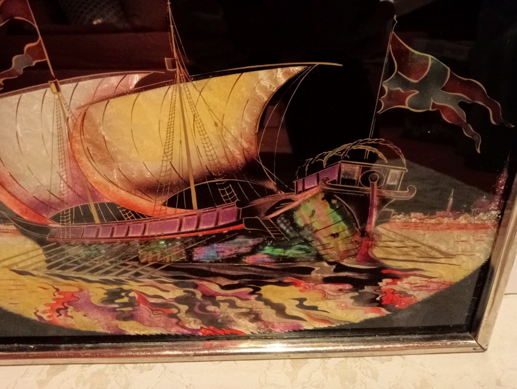 Piatti di portata: Vintage Tablett Platte Schiff Perlmutt – Usato da Oberdorf BL venduto da Barocki888 5
