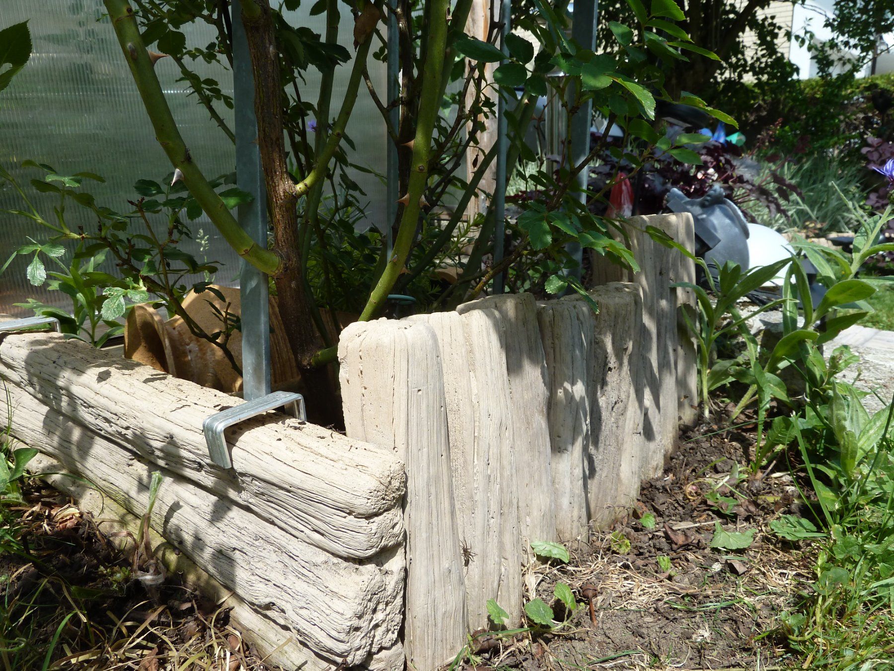 Minerali & Pietre curative: Beton Palisade 60 mit Holzstruktur – Nuovo (secondo la descrizione) da Herbetswil venduto da AHA-Garten 6
