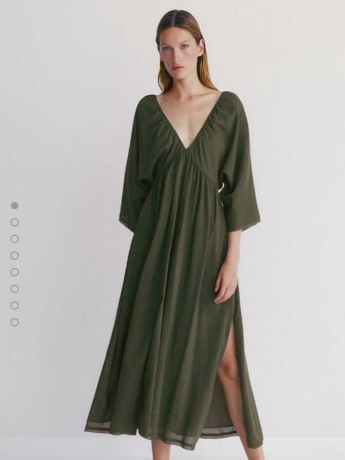 Massimo Dutti Vestiti: New MASSIMO DUTTI Kleid Grün – Nuovo e nell'imballaggio originale da Zumikon venduto da nat_96zs