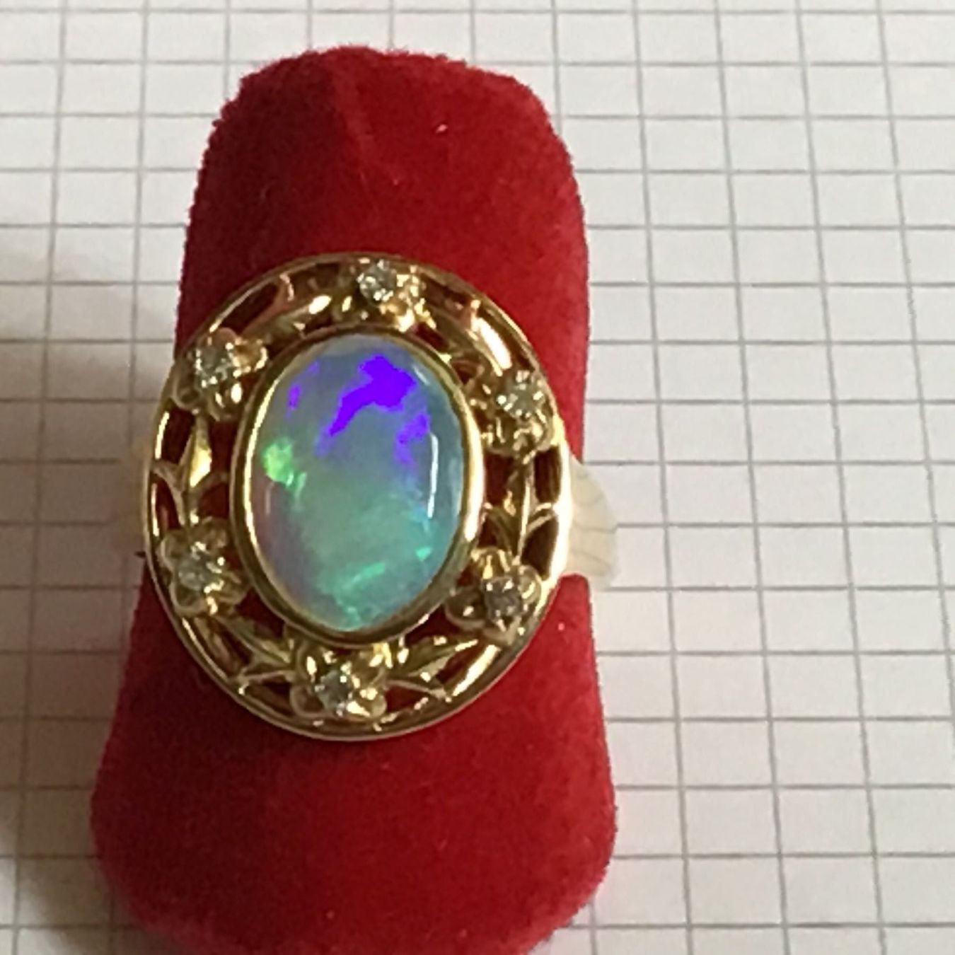 Anelli: Massiver Gold Opal Ring – Usato da St. Gallen venduto da Goldlilly