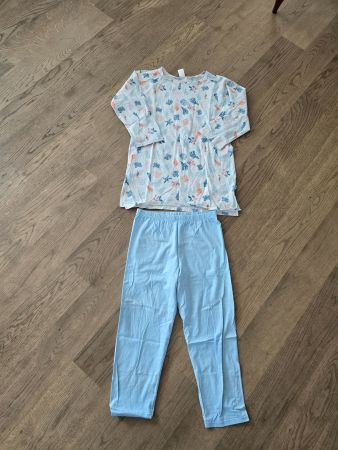 Calida Pyjama Gr. 164/170 marine, muschelmuster, sommerlich!