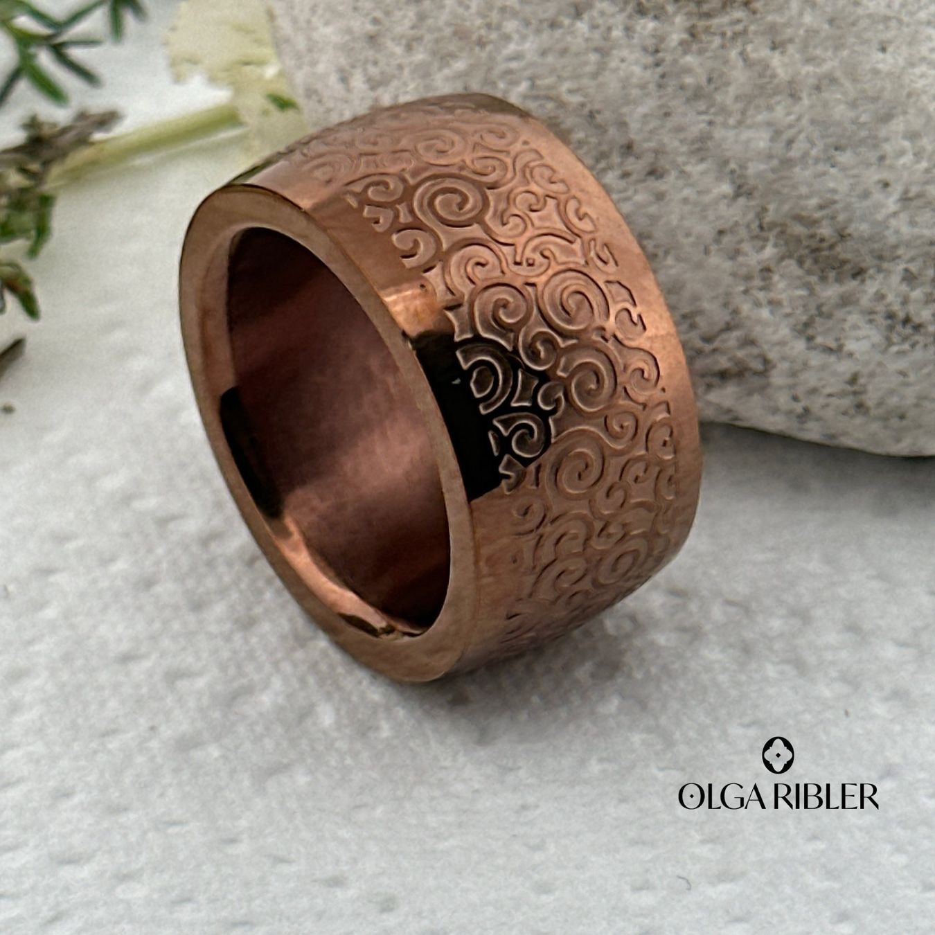 Olga Ribler Anelli: Massiver Ring Edelstahl - matt - Grösse 61 – Nuovo (secondo la descrizione) da Luzern venduto da Schmuckoutlet 2