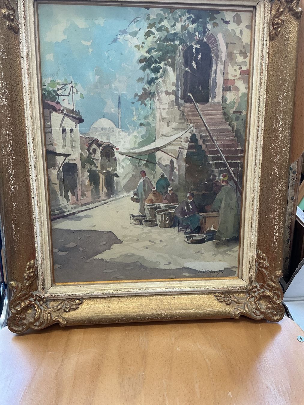 Dipinti: Arabische Strassenszene von Schäfer L.C. – Usato da Bern venduto da vielerart 1
