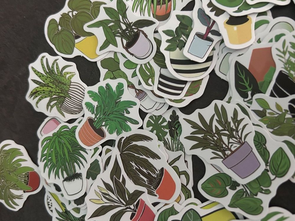 89x Diverse Pflanzen / Aufkleber Sticker (Neu (gemäss Beschreibung)) in ...