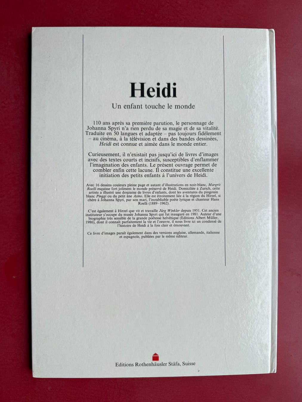 Libri: Bilderbuch   Heidi  en  francais – Usato da Subingen venduto da ArtBead 1