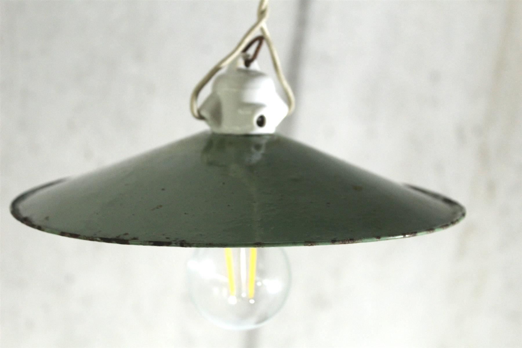 Kronleuchter & Deckenlampen: INDUSTRIEDESIGN - JUGENDSTIL - Lampe, Emaille, um 1910 – Gebraucht aus Bern von kultiges