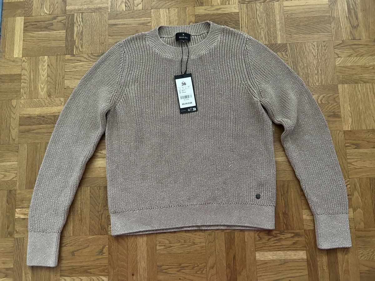 Monari Maglioni & Felpe: Monari Strickpullover in beige Gr. 36, neu mit Etikett – Nuovo e nell'imballaggio originale da Allschwil venduto da meeresperle