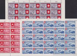 1939, Nr.225-227 Bogen (Landesausstellung) postfrisch. 550.-