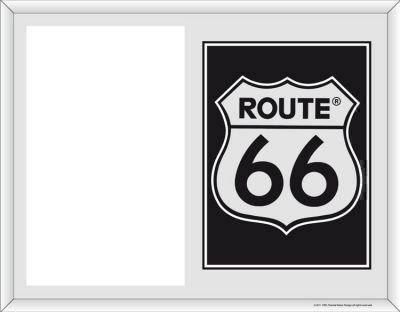 Bilderrahmen: Spiegelbilderrahmen - Route 66 - Logo – Neu und originalverpackt aus Ennetbürgen von open24shop
