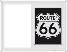 Spiegelbilderrahmen - Route 66 - Logo