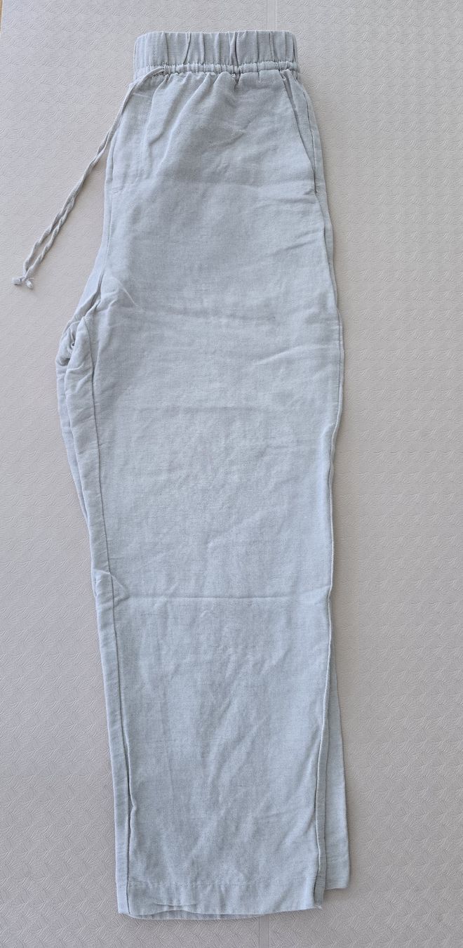 H&M Pantaloni: Leinenhosen H&M Grösse S, helles Greige, gerader Schnitt – Usato da Lenzburg venduto da Lavendercupcake 2