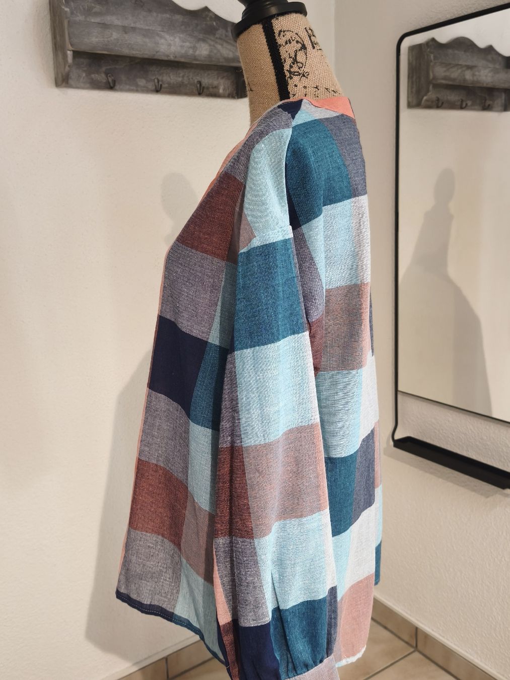 Camicette: Bluse kariert 100% Polyester Groesse L neuwertig – Nuovo (secondo la descrizione) da Emmetten venduto da SecondhandSiska 1