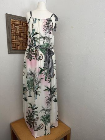 Hallhuber Maxikleid Seidenkleid Sommerkleid EUR 34 FR 36
