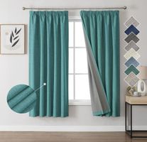 Vorhänge 100% Verdunkelung 2er Set BxH 140x175cm