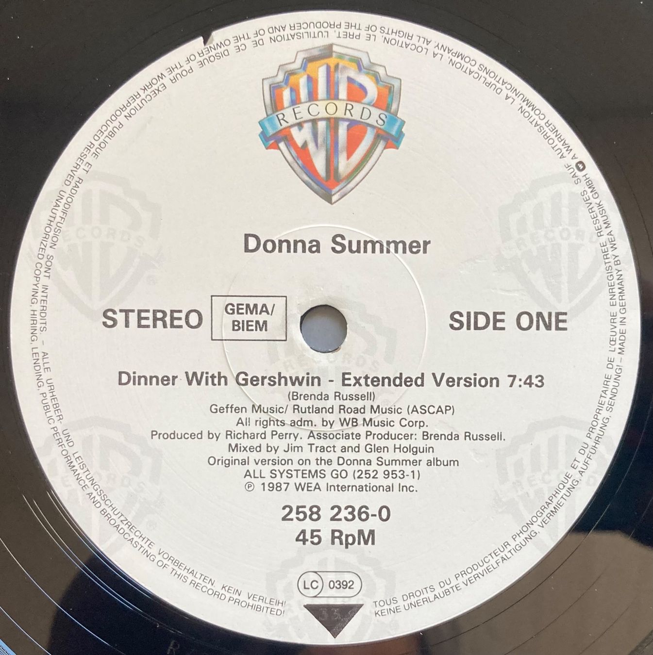 Schallplatten: DONNA SUMMER - DINNER WITH GERSHWIN – Gebraucht aus Poliez-Pittet von Newtown-Records 2