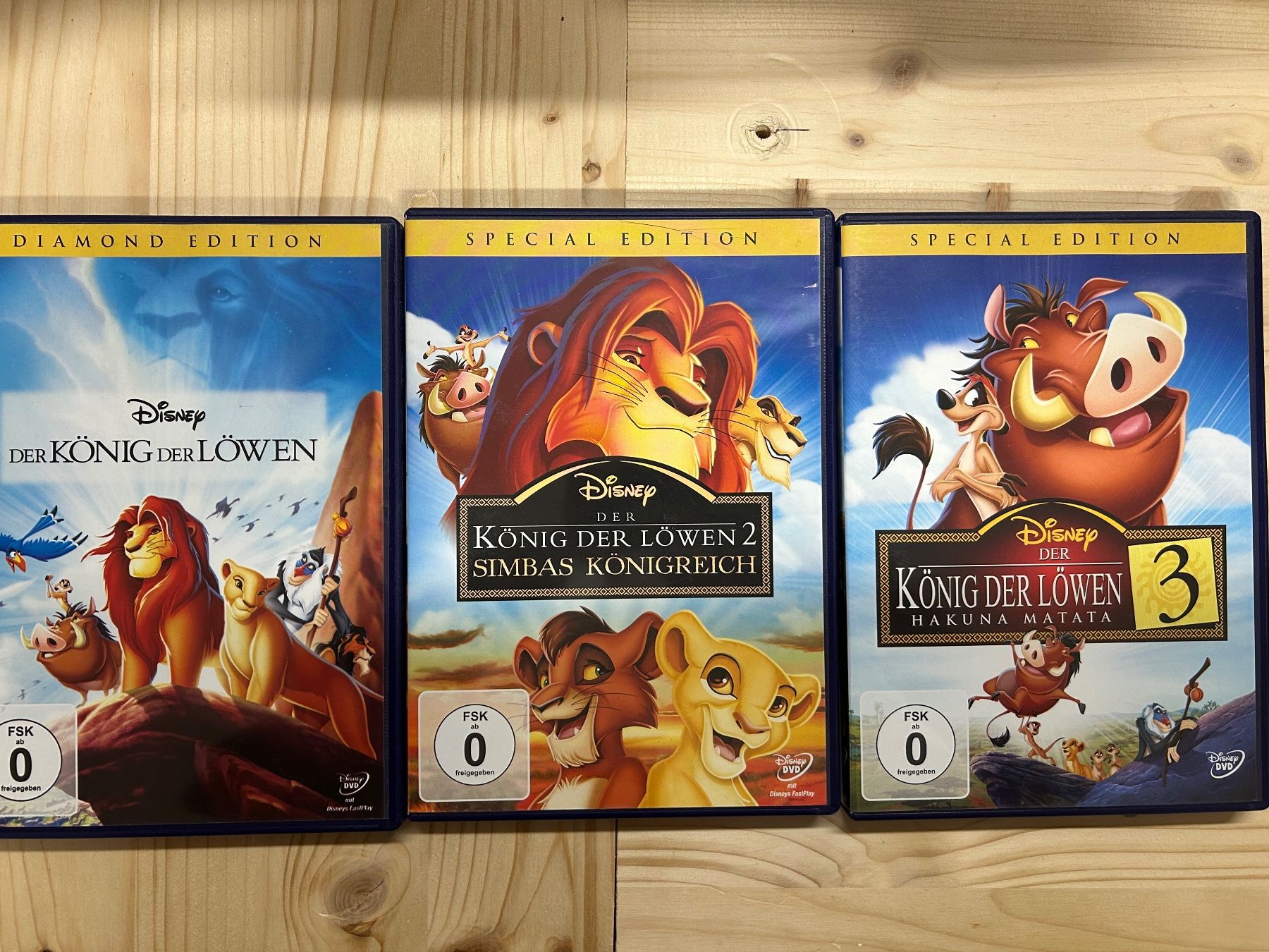 Alle DVDs: König der Löwen 1-3 – Gebraucht aus Bassersdorf von Winti8406