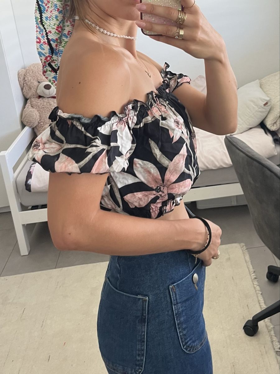 Zara Top: Top d’été fleuri taille S – Nuovo (secondo la descrizione) da Aigle venduto da sow_m7gm 1