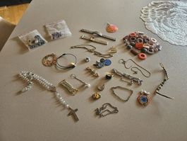 Schmuck Konvolut 800 Silber Viele schoene Stuecke 