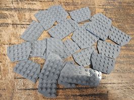 lego 32059 lot de 25 pièces Dark Bluish Gray Wedge, Plate