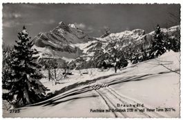 Braunwald, Funitrace, Ortsstock, Hoher Turm, gelaufen 1954
