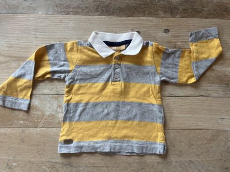 Manor - Langarm Poloshirt, Gr. 74, Bio Baumwolle
