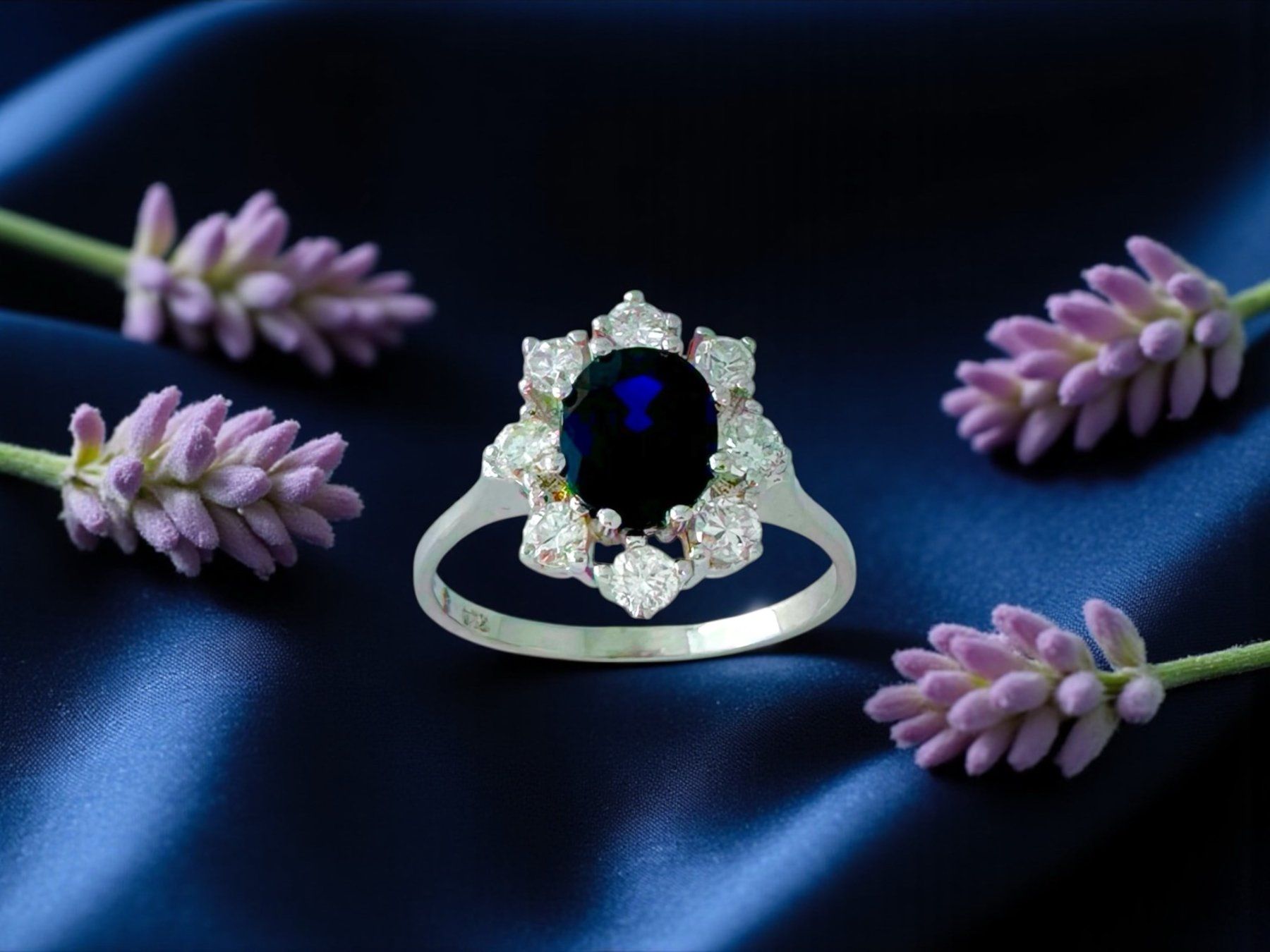 Anelli: SCHILLIG AG, Basel, Saphir - Diamant - Ring – Usato da Zuzwil SG venduto da artimmo